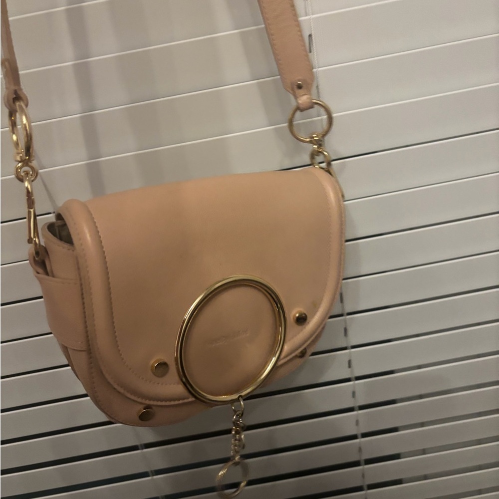 See by Chloe leather color blush Crossbody Bag with Gold Details - Picture 5 of 9